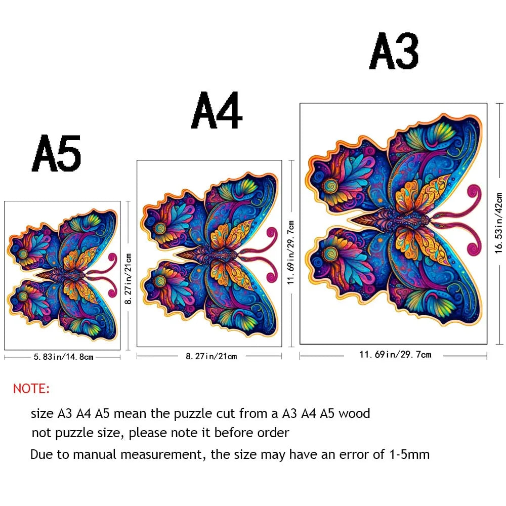 Wooden Butterfly Jigsaw Puzzle