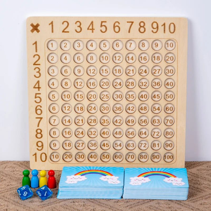 Wooden Montessori Multiplication Board Game