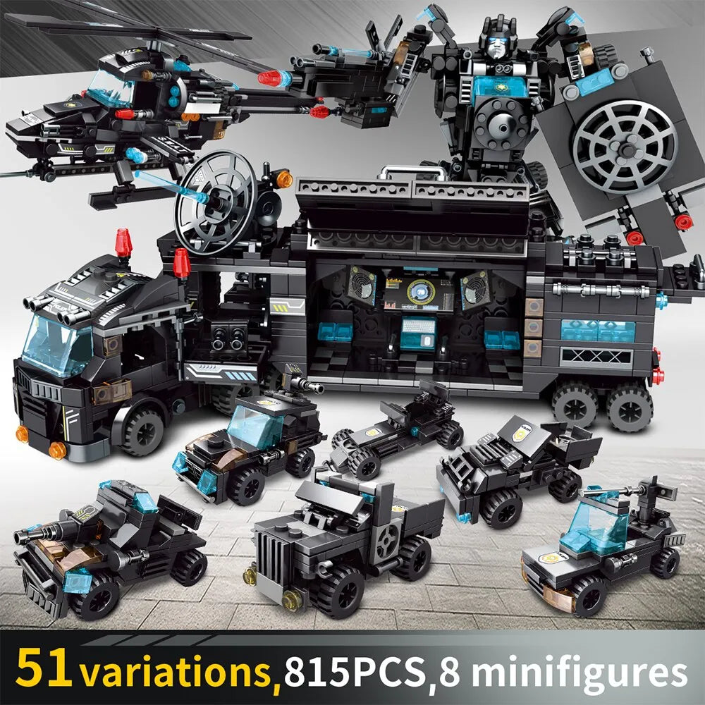 The City SWAT Command Center Building Block Set